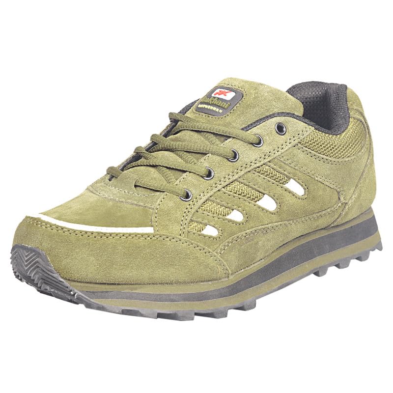 Lakhani Aayushman Leather Mens Sports Shoes |Running, Walking & Trekking, Lace-Up Shoes_Px-Olive-8 (B0D2RGS8Y1) Amazon Price History, Amazon Price Tracker