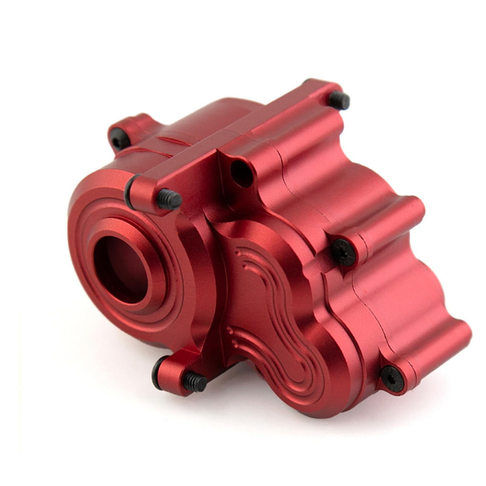 Aluminum Transmission Case Center Gearbox Cover Shell Compatible for Traxxas E-Revo VXL 2.0 RC Truck Upgrade Part 8691(red)
