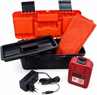 Power-Akku 12 V Phoenix mit Ladegerät und Mikrofaser zur Reinigung