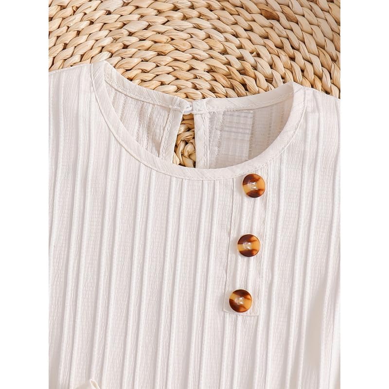 Image of Niren Enterprise Girls Fit And Flare Knee Length Striped Round Neck Sleeveless Dress with Waist Belt and String Purse