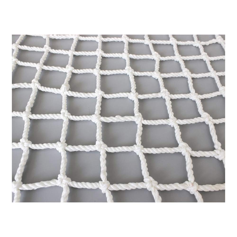 Child Safety Net Fall Protection Net Rope Stairs Cargo Net Climb Playground Rock Nylon Mesh Tree Web Outdoor Treehouse White 6mm,5cm,10 * 3M(33 * 10ft)