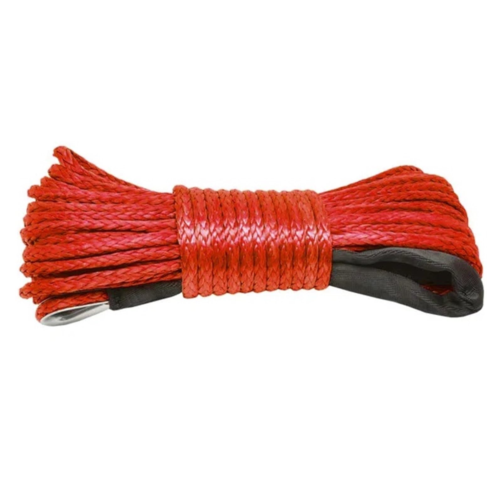 15m Kabel Wciągarki Kevlarowy Holowanie Samochodu Pasek Holowniczy Lina Przyczepy Z Hakiem Do ATV Akcesoria Terenowe 7700lbs 3.5T Solidna I Niezawodna(Red)
