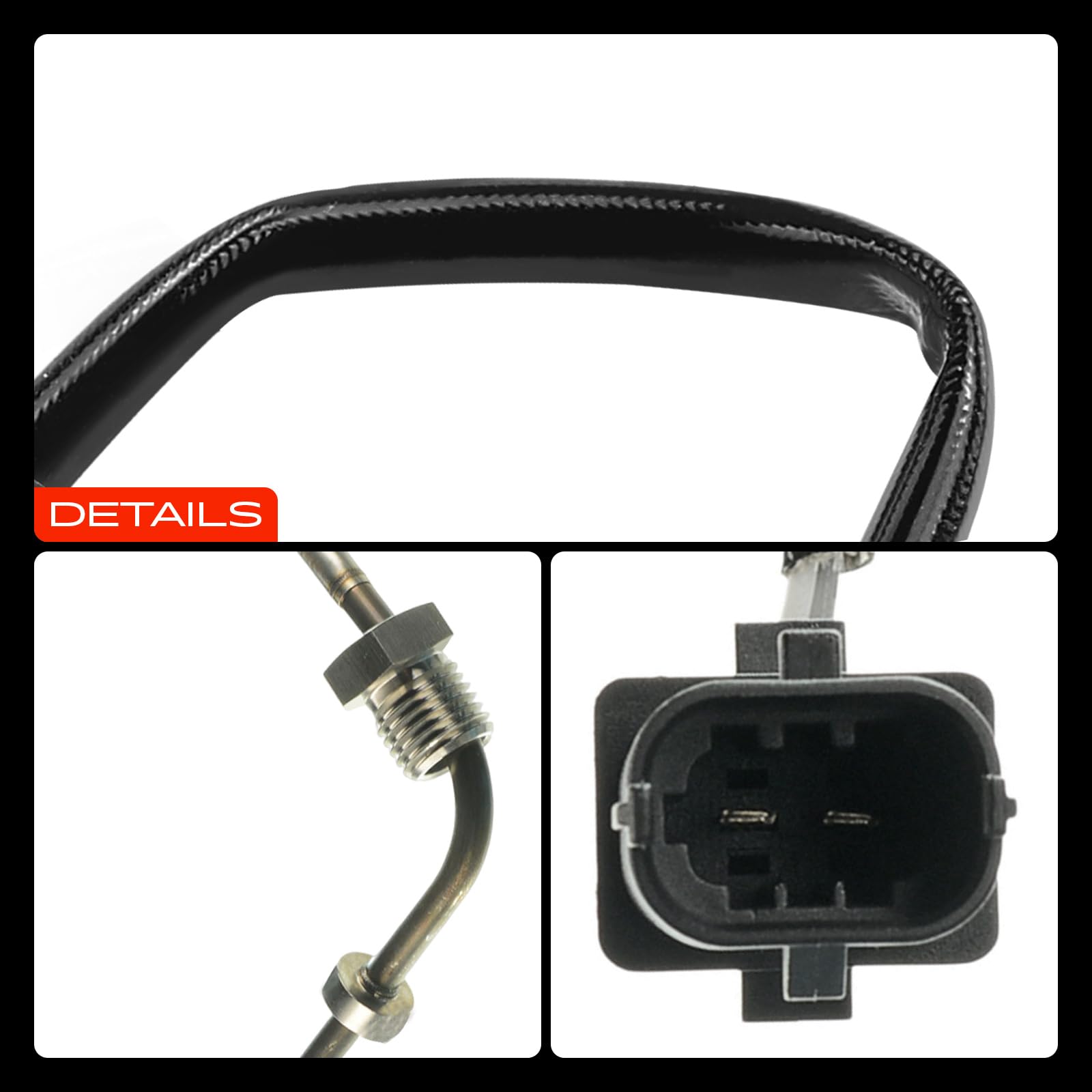 Frankberg Sensor de temperatura de gases de escape 2 Polos Compatible con Insignia A Sports Tourer G09 Astra J Caravan P10 Zafira Tourer C P12 Cascada W13 Insignia A G09 Replace# 5855387