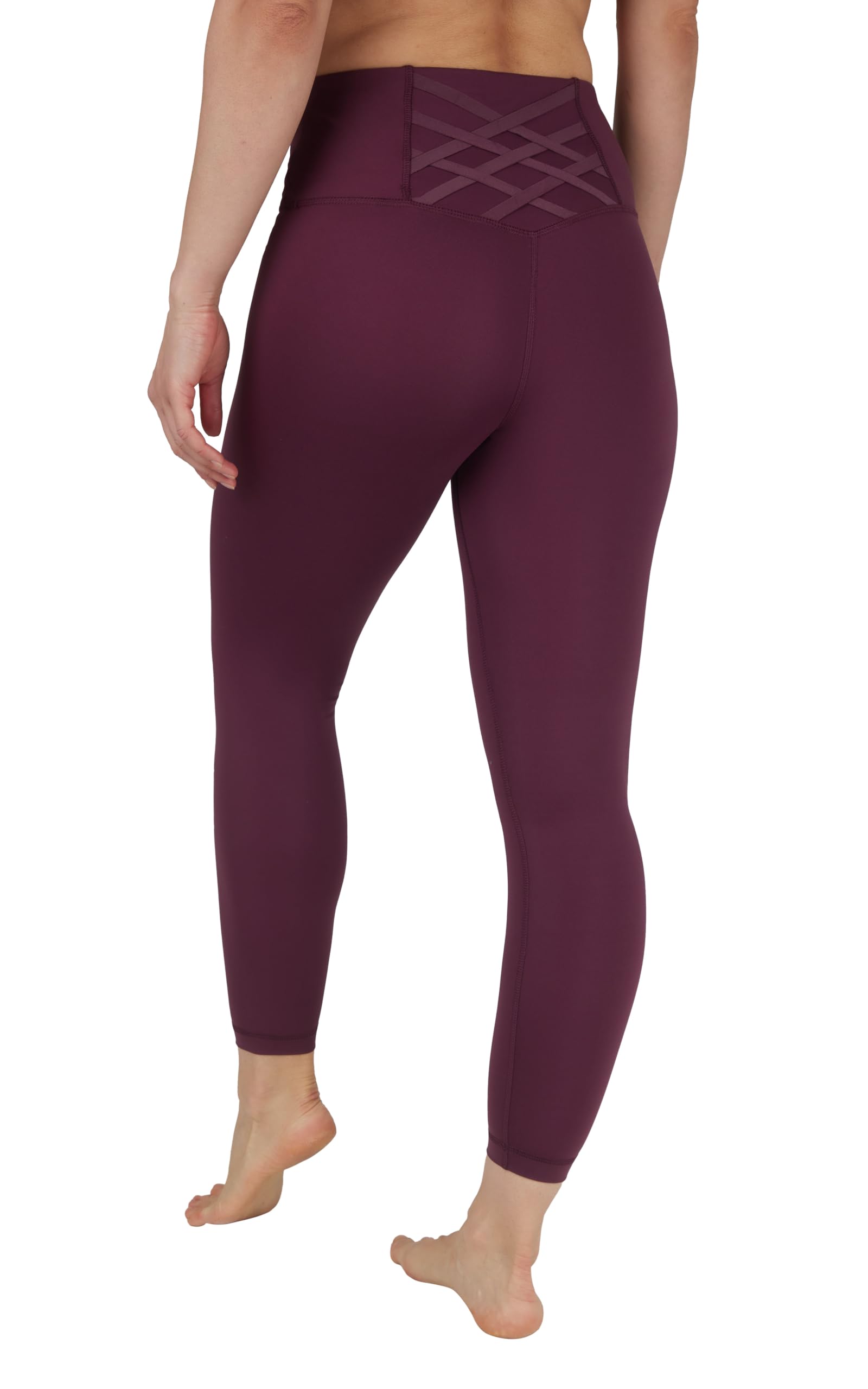 Yogalicious High Waist Ankle Legging Squat Proof Criss Cross V-Back Pant