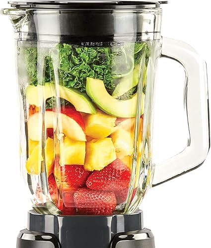 Miniatura 6 de PowerXL Boost Blender, 4 velocidades, 800 vatios, tarro de vidrio de 48 onzas, color negro
