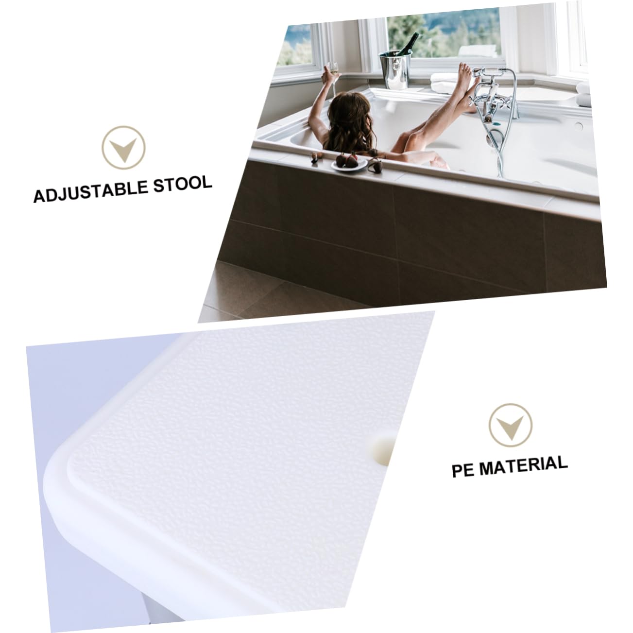 UPKOCH Taburete Telescópico Ajustable De Baño Asiento Resistente para Ducha Antideslizante Color Aleatorio para Ancianos y Personas Movilidad Reducida