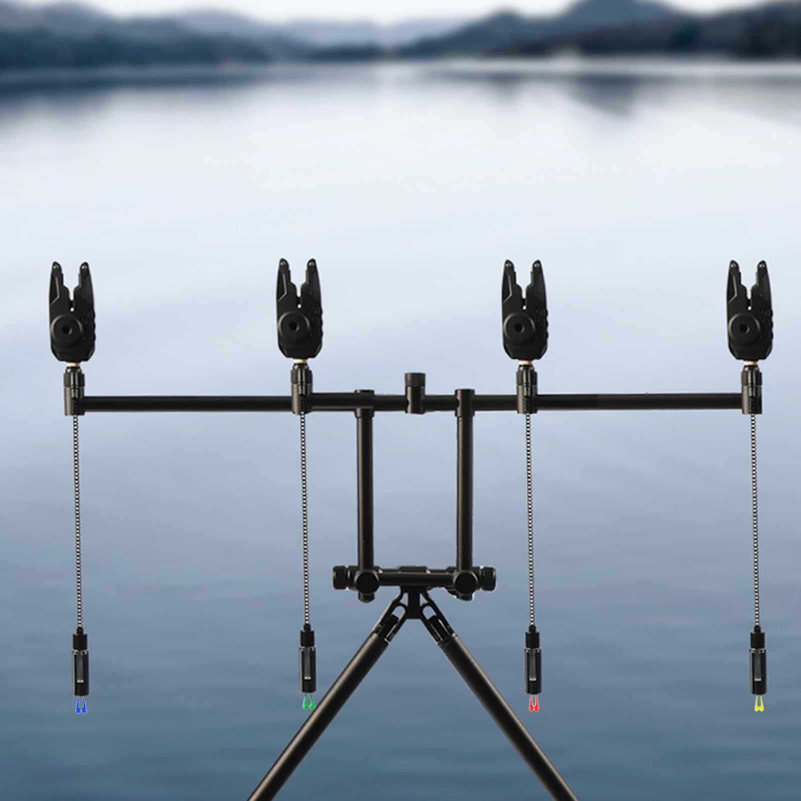 Genérico Strumento di pesca con allarme di pesca, catena di imbracatura oscillante da pesca, compatto ed elegante, allarme di pesca multifunzionale sensibile per pesca in acque calme