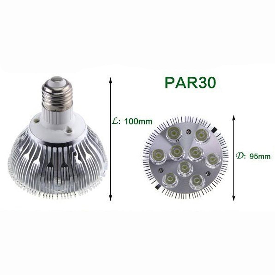 50PCS Warranty 3 Years 100-110LM W Par LED Bulb Par30 LED Light Dimmable 9W COB Spotlight Spot Lighting — view 5
