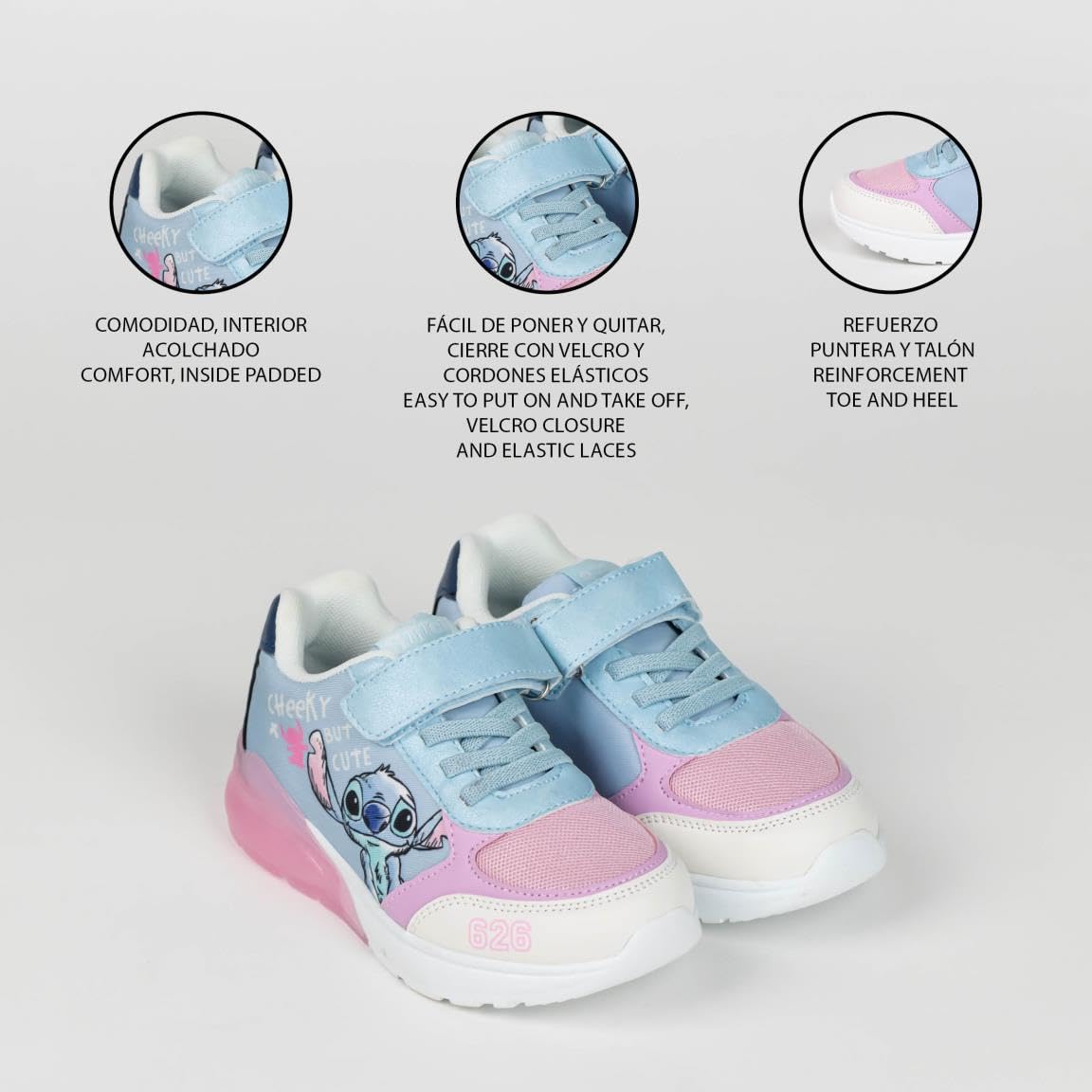 CERDÁ Life'S Little Moments Zapatillas Infantiles de Stitch con Luz Led ZapatillasNiñas