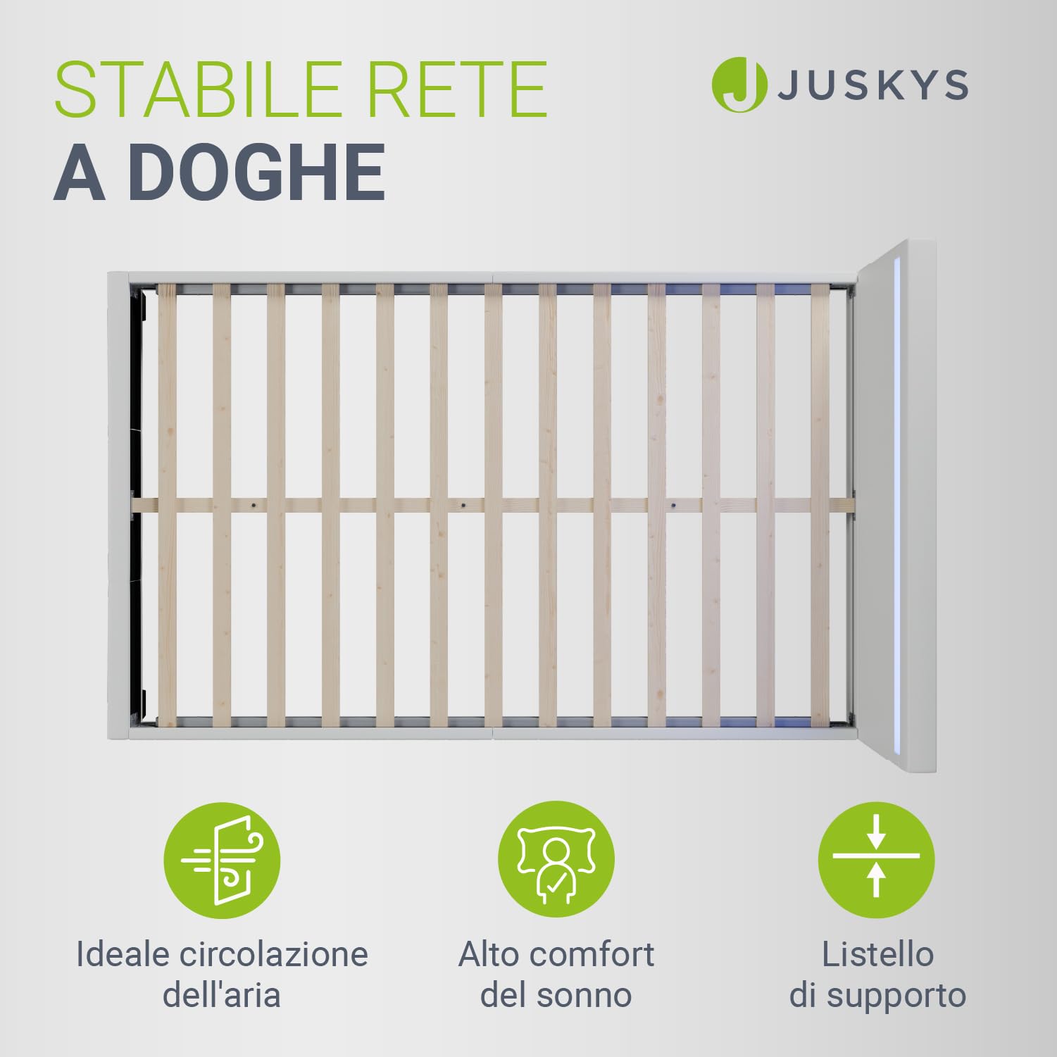 Juskys letto imbottito Paris da 120x200 cm in bianco - Letto con illuminazione LED, rete a doghe e testata - Struttura moderna con rivestimento in similpelle