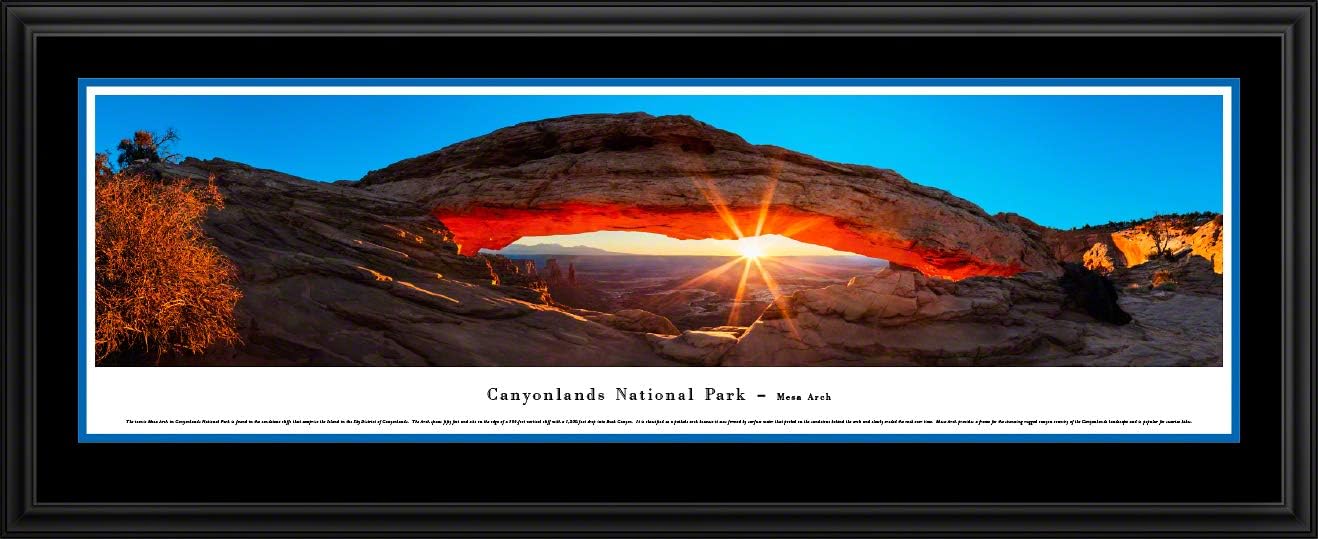 Blakeway Worldwide Panoramas Canyonlands National Park Print, 44 inches x 18 inches, Deluxe Frame with Double mat
