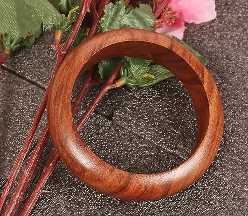 Image of Touchstone wood bracelets for women bangle wooden jewelry handmade artisan bangles natural handcrafted brown olive stylish chunky boho bohemian bracelet brass metal inlaid woods stackable