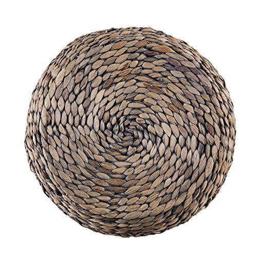 Sei Furniture Round Woven Fiber Seat Stool Set - Decorative Bohemian Style - Hyacinth #TOP4