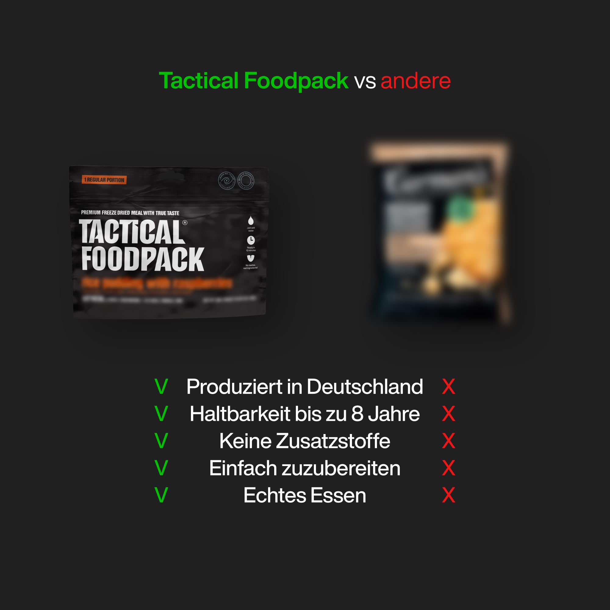 Tactical?Foodpack?Sixpack?Big?Papa – Pack de supervivencia 6?raciones?XL?(4?249?kcal)?|?Comida liofilizada lista en?5?9?min para emergencias, senderismo y aventuras