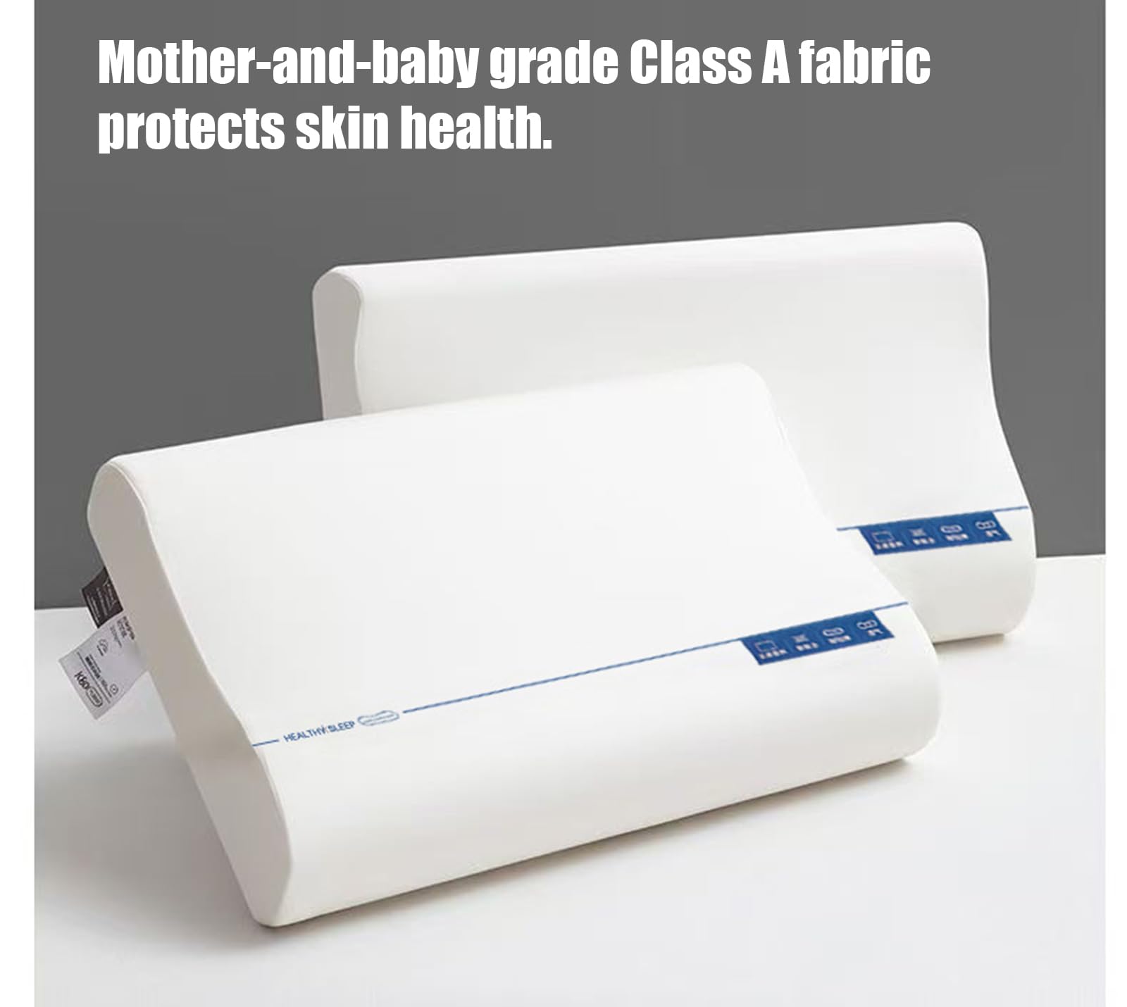 Cuscino cervicale per alleviare Il Dolore al Collo, Cuscino cervicale in Memory Foam per Dormire, Cuscino Ortopedico Regolabile a Sandwich,40 * 60 cm
