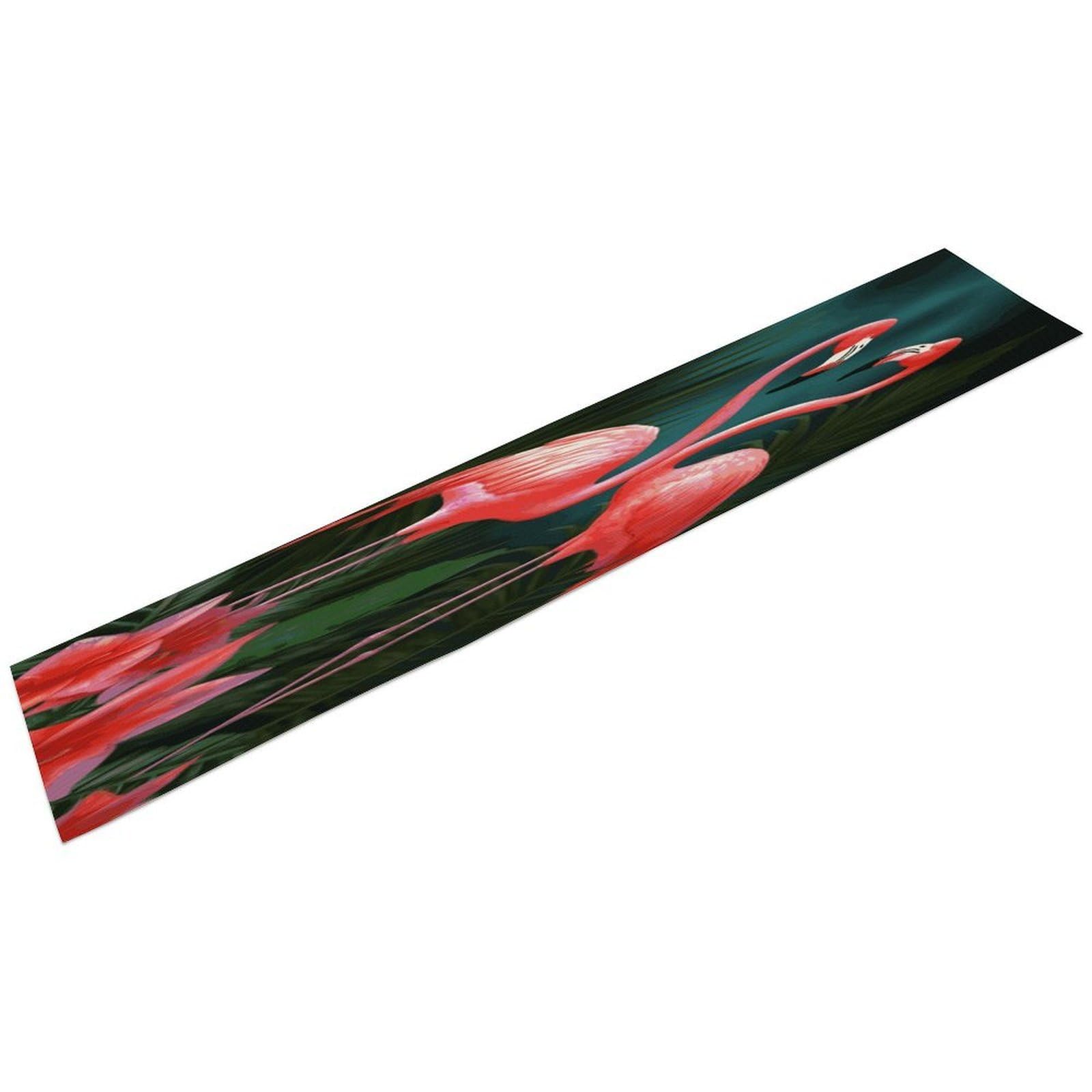 Flamingo Flowers Table Runner Linen Long Table Runner Farmhouse Rustic Table Runners Table Decoration for Party Home Kitchen Dining Holiday Decor 13 X 72 Inch