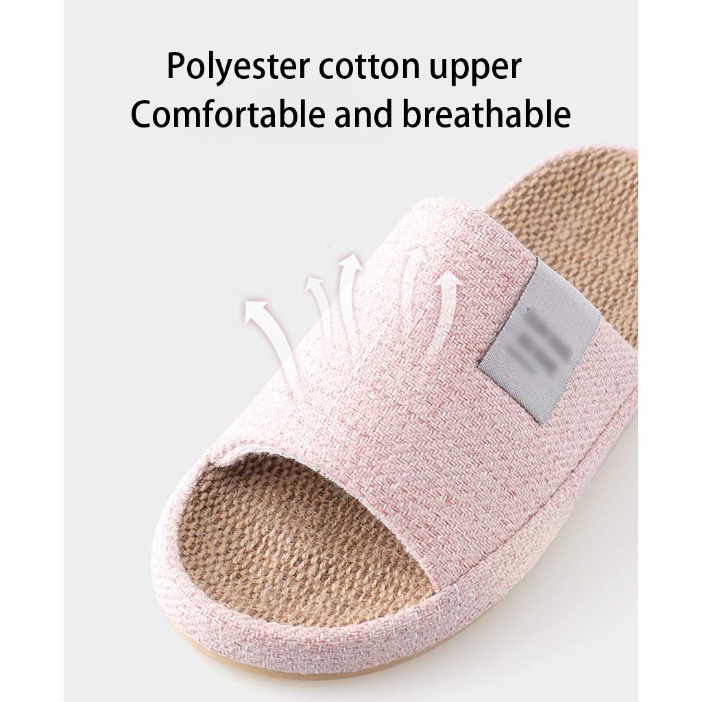 Mens Slippers Open Toe House Cotton Linen Slippers For Women Men Memory  Foam Breathable Indoor Outdoor Non-slip Shoes Lightweight Ladies Sandals ...