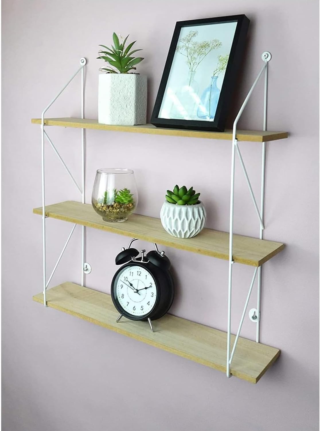 YORKSHIRE HOMEWARE 3 Tier Floating Shelf Wall Shelves for Bedroom