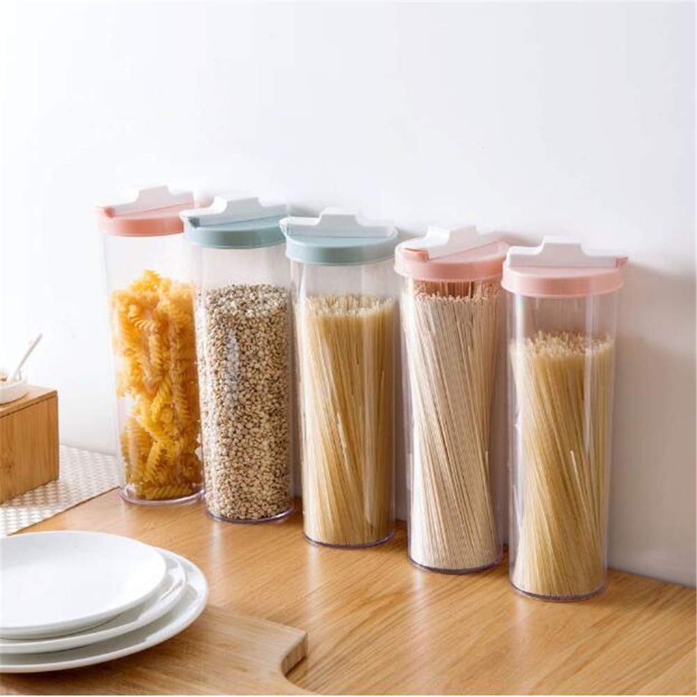 2 Contenitori Per Pasta Ermetici - Scatole Per Alimenti In Plastica Per Spaghetti, Cereali E Noci