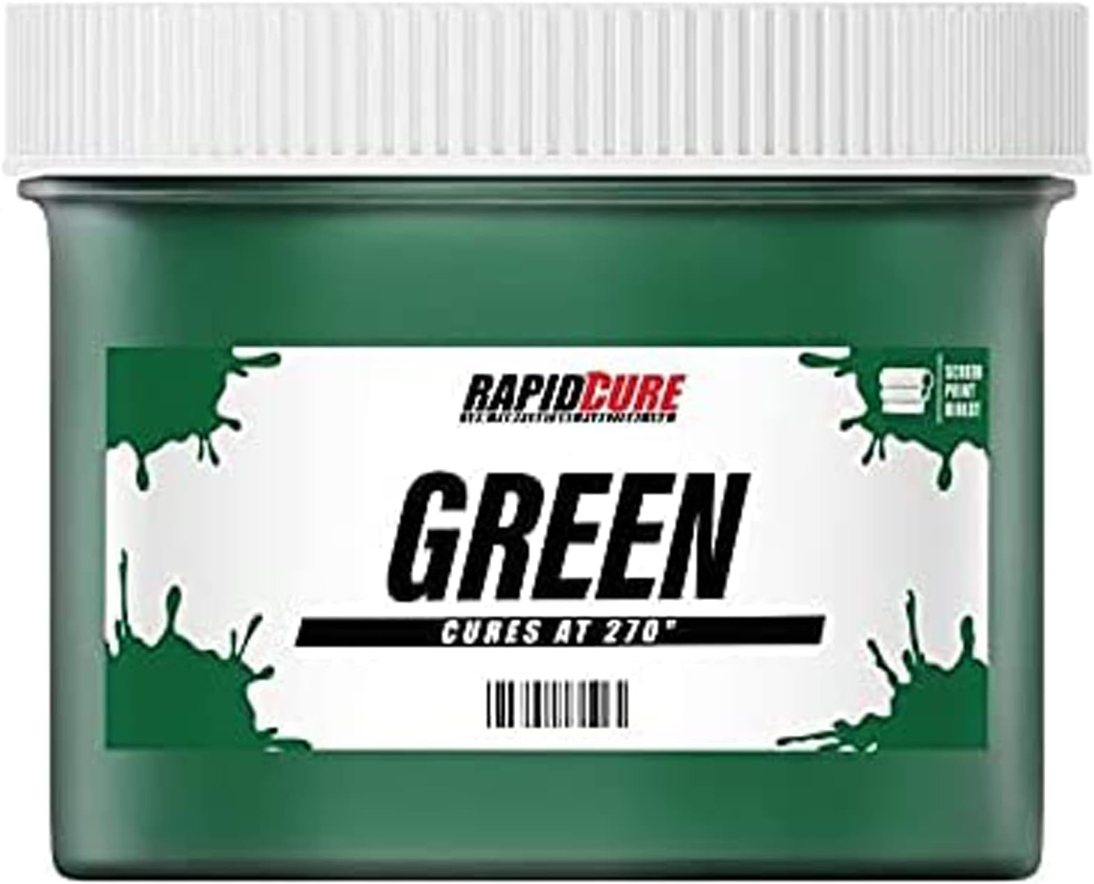 Rapid Cure® Screen Printing Ink Green (8oz.) - Plastisol Ink for Screen Printing, Fast Curing Fabric Paint - Screen Print Direct®, USA Made