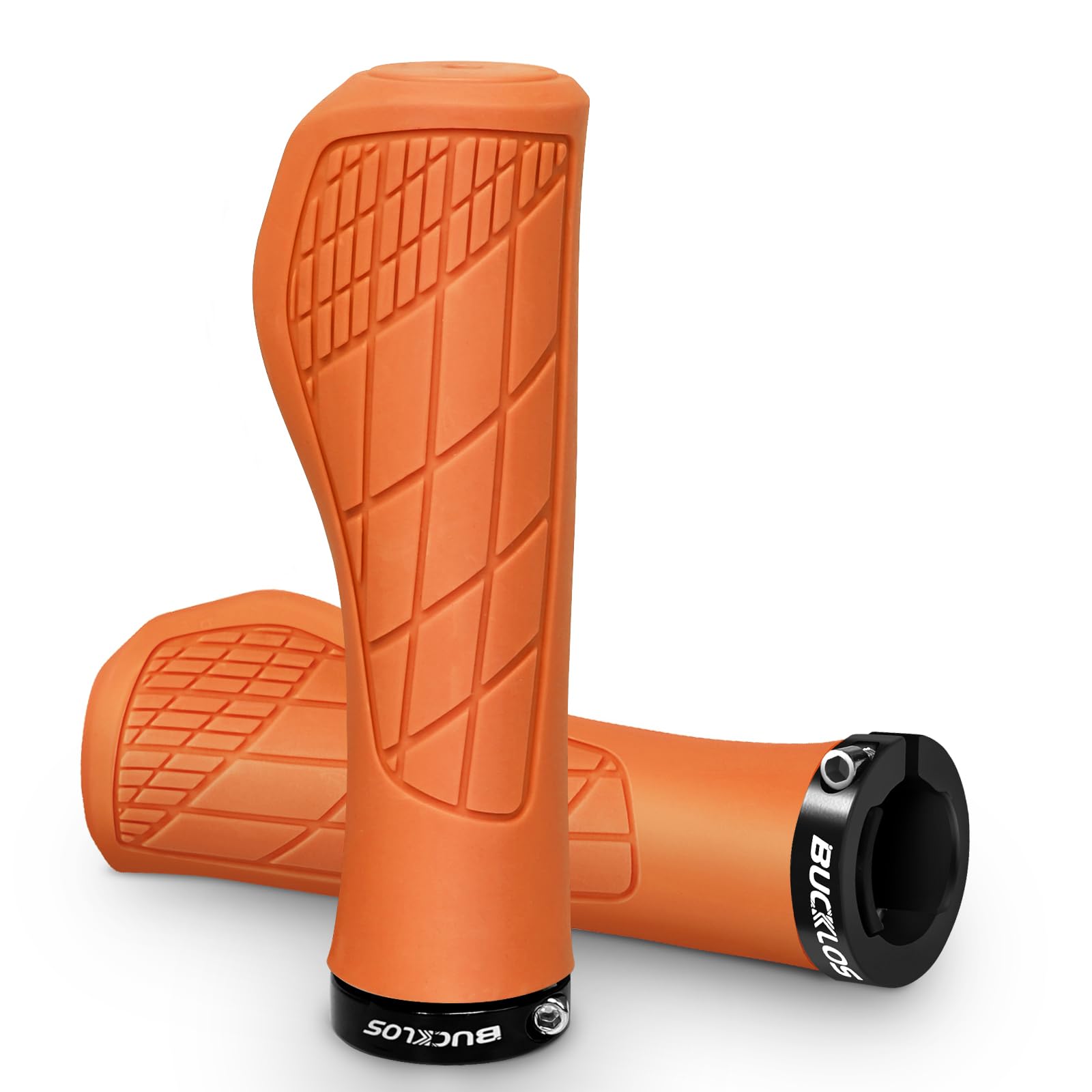 AEYINO Bike Handlebar Grips - Ergonomic Mountain Bike Grips With Single Lock-on, Comfortable Rubber Anti-Slip Handle Grips, Bicycle Handle Bar for 22.2mm MTB, BMX, Scooter Grips, City,Trekking,Cruiser — image 1