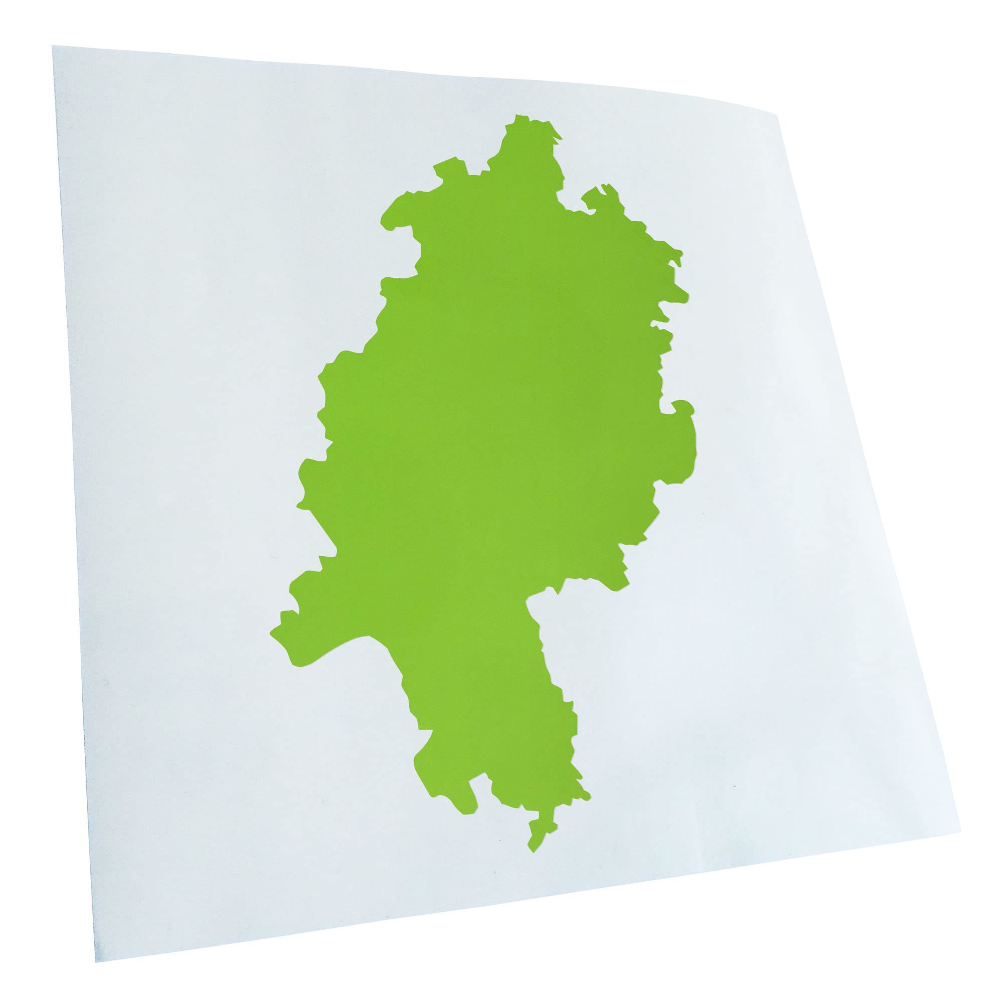 Kiwistar - Car Sticker - Green - 50 x 33 cm Hessen Germany Silhouette - Rear Window Car Sticker Weatherproof for Car Truck Moped Truck - Sticker Exterior Self-Adhesive Tuning Accessories for Windows