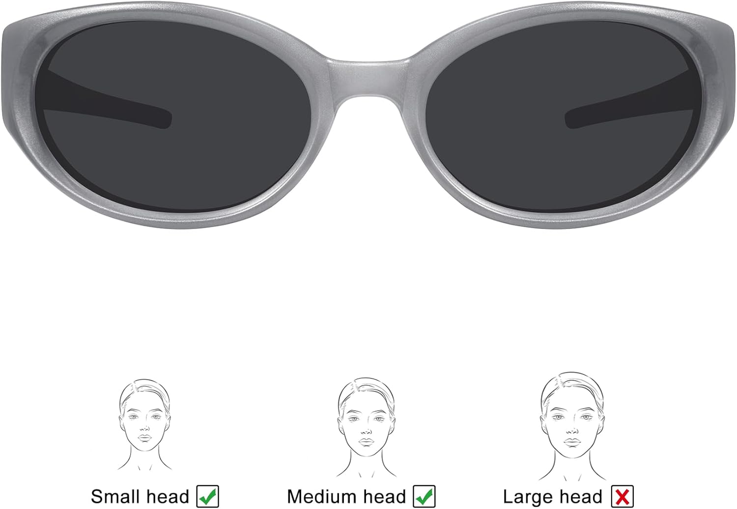 WOWSUN Retro Y2K Wrap Around Sunglasses for Women Trendy Polarized Sporty Shades UV Protection - Image 5