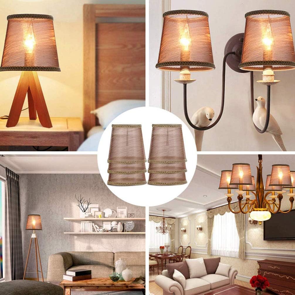 Uonlytech 3pcs Transparent Gauze Lamp Shade for Ceiling Light Clip Bulb to Use Home Accessory for Bedroom and Room Creates Warm Atmosphere Premium Cloth Material