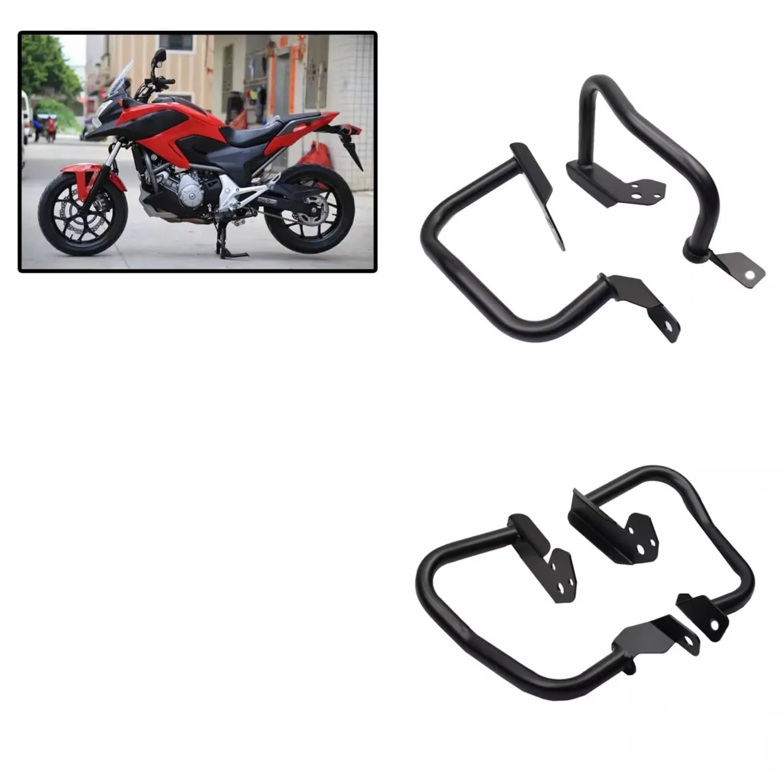 Barra Protección Lateral Compatible Con Nc700X Para Nc700S 2012-2018 Marco De Motocicleta Barra Anticaída Parachoques De Motor Accesorios De Riel De Para Carrera