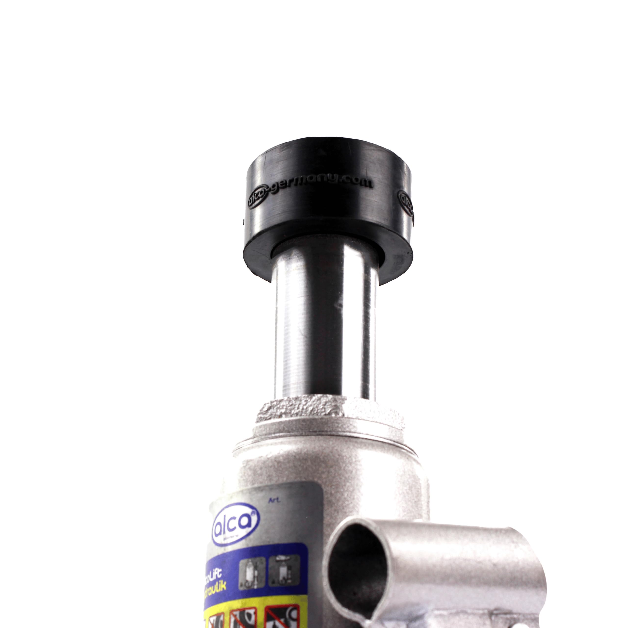 alca Soporte hidráulico de elevación para botella de coche con almohadilla de goma para coche, furgoneta, autocaravana a432050+RS (gato de botella de 5 toneladas)