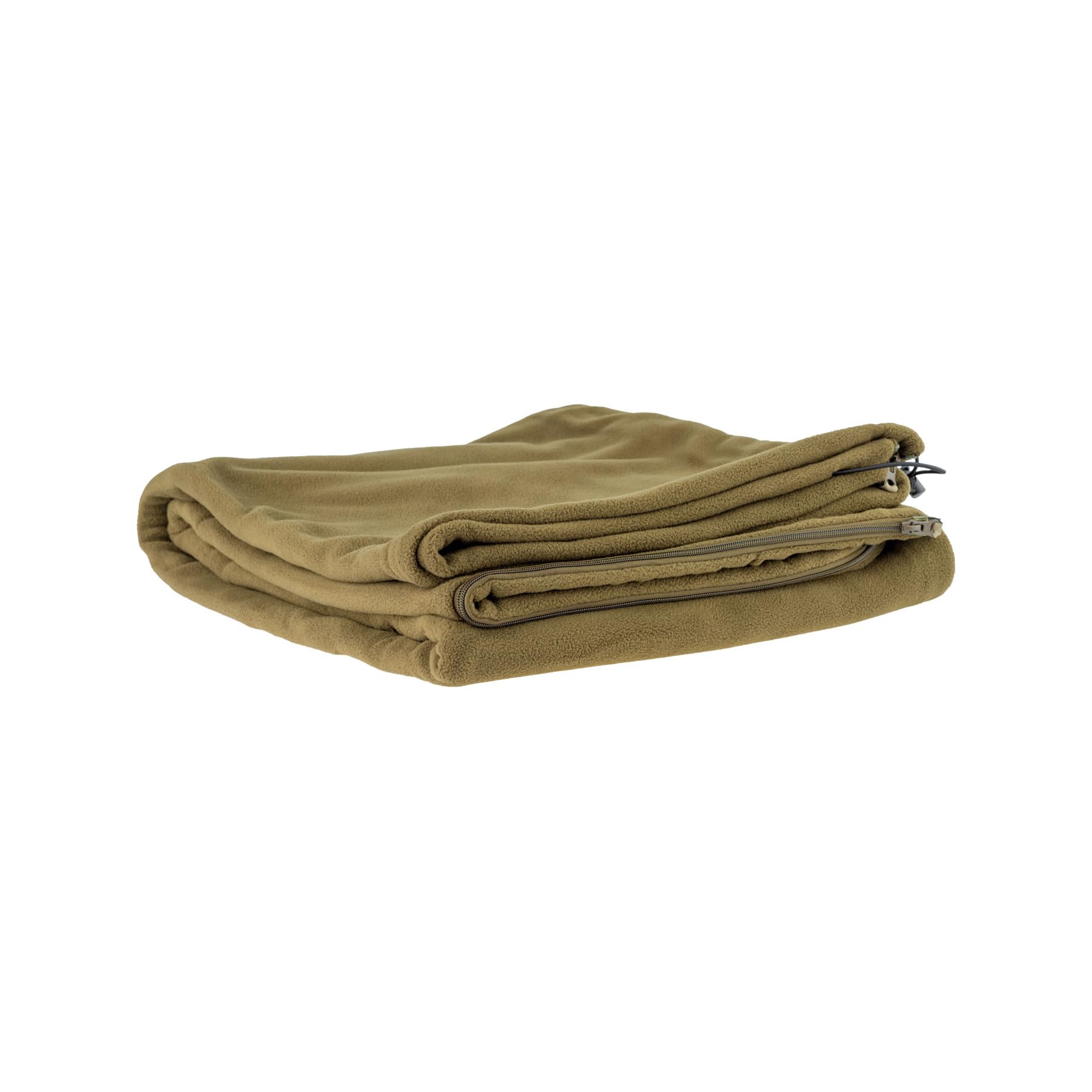 EURO HUNT Fleecedecke, 2-in-1-Funktion, auch als Schlafsack verwendbar, olivgrün, ca. 180x160cm