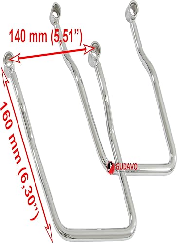 Miniatura 2 de GUDAVO Soporte de equipaje para alforjas compatibles con Honda Shadow Spirit VT750 DC Yamaha Wild Star (Road Star) XV 1700 Warrior