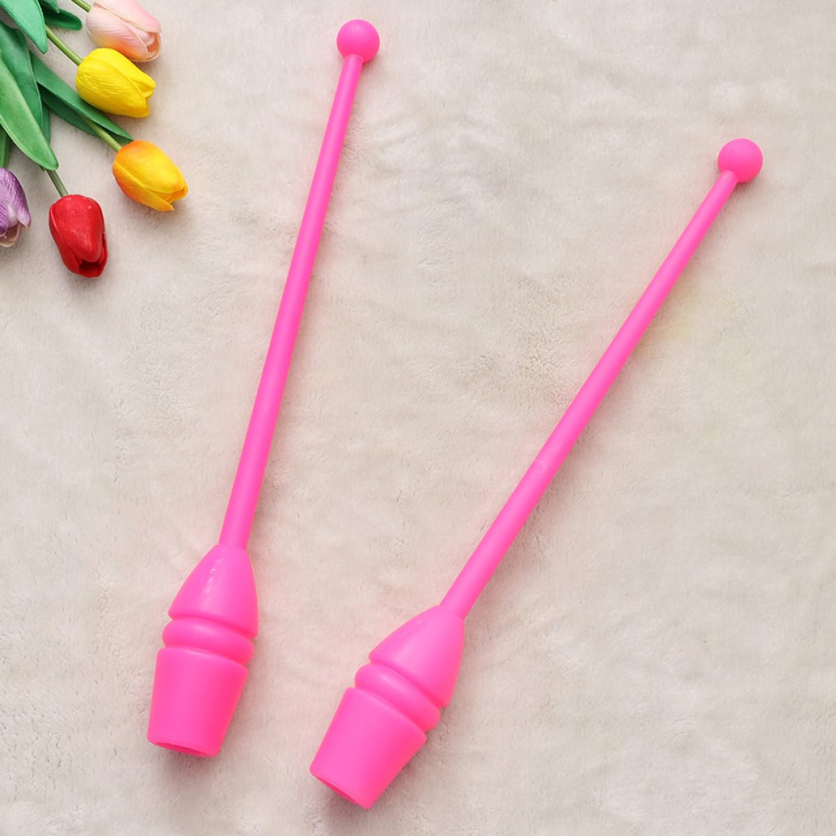 Generico Clavette Ginnastica Ritmica Bambina Rosa in Plastico per Ginnastica Artistica e Fitness Accessorio e Bambine