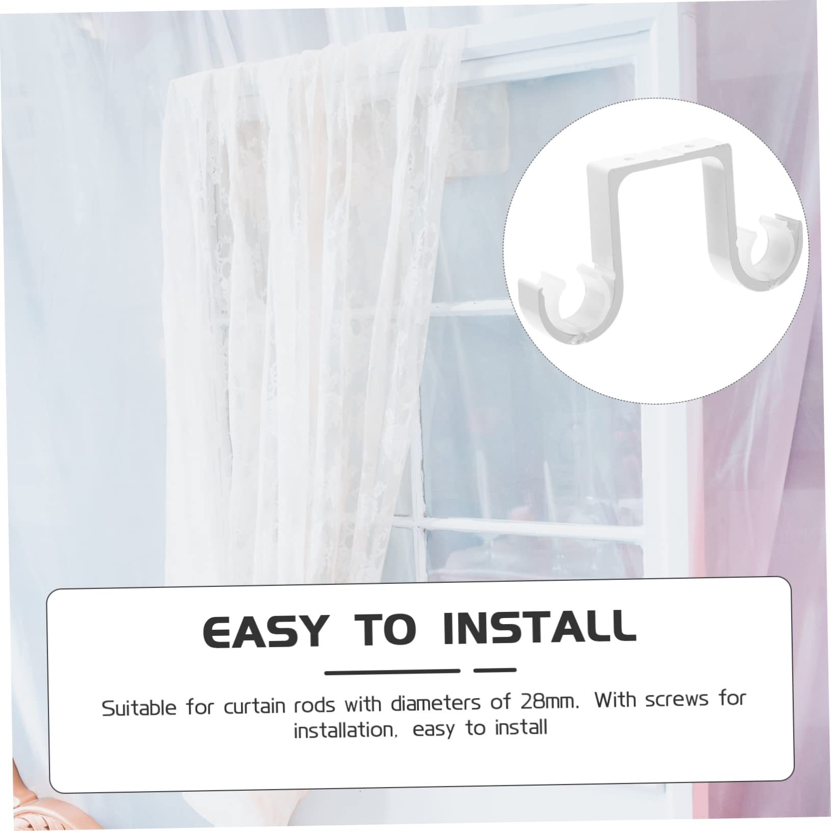 Mikinona 3pezzi Supporto Per Bastoni Delle Tende Soffitto Lega Di Alluminio Staffe Doppie Per Tende Da Interni Facile Installazione