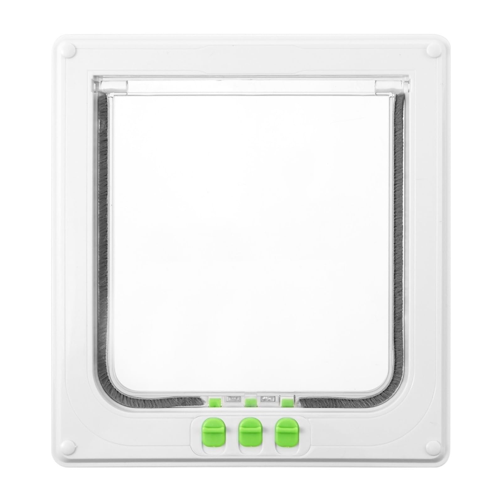 Chatiere pour Chat Porte intérieure résistante aux intempéries for Animaux de Compagnie, avec Serrure à 4 Voies, Facile Installer, for Armoire, Garage, buanderie, Placard pour Porte(White)