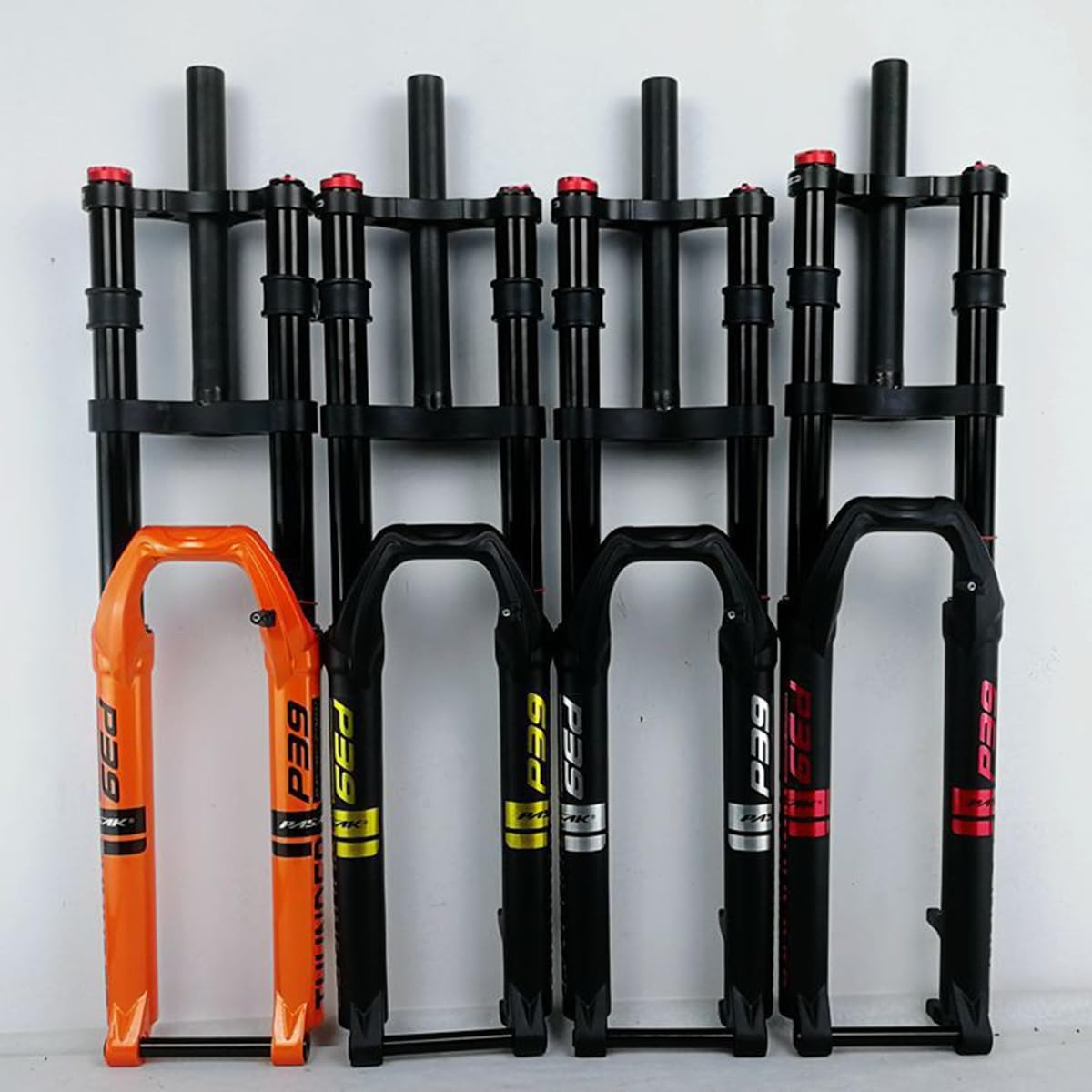 Horquilla de suspensión para Bicicleta de montaña de 27,5 y 29 Pulgadas, Horquilla Delantera para MTB, Recorrido de 160 mm, Tubo de dirección sin Rosca de 28,6 mm, Eje pasante de