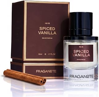 Fraganote Spiced Vanilla Eau De Parfum Unisex 50ML | Warm & Spicy Gourmand Vanilla Perfume For Man & Women | Long-Lasting Fragrance with Cinnamon, Cardamom, Caramel & Vanilla Notes | Perfect for Winter Evenings, Festive Nights & Date Wear
