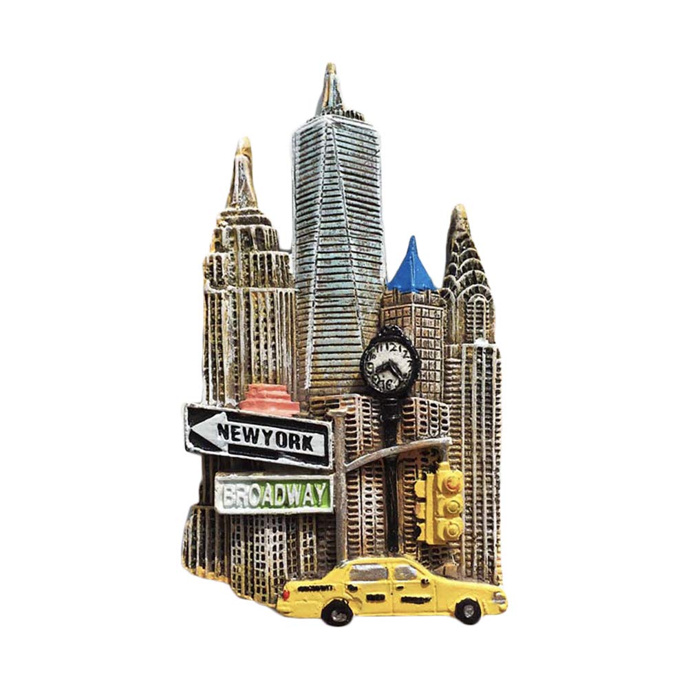 Aimant De Frigo 3D Pomme New York - Souvenir USA, Décoration Cuisine, Bureau (7,2 X 8 Cm)