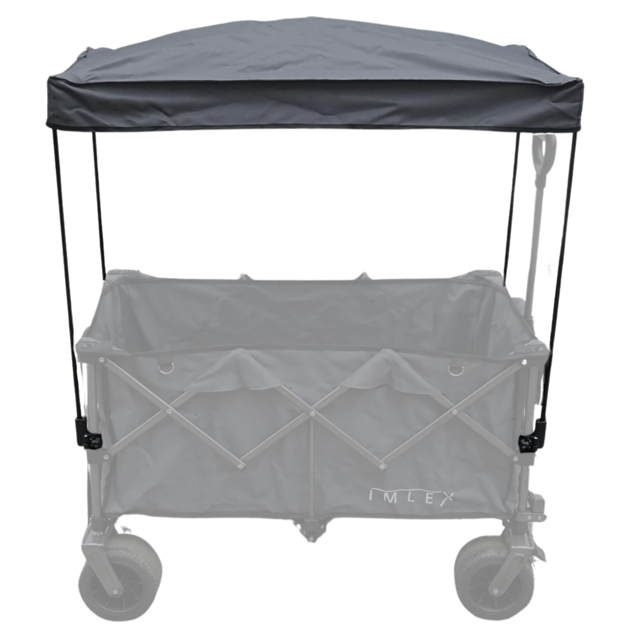 IMLEX Sonnendach für Bollerwagen Universal Zubehör Ideal für IM-4211 & IM-4275 Bollerwagen, Passend für 2 cm Durchmesser Stangen, Einfache Schnallen- und Schraubenmontage