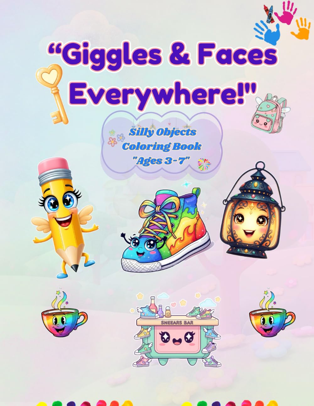 Giggles & Faces Everywhere!: “A Silly Objects Coloring Book for Kids (Ages 3–7)”