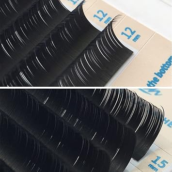 Eyelash Extension, Ellipse Flat Eyelash Extensions Individual Eyelash Supplies,Single Individual Eyelashes For Salon 8-15mm C/D Curl 0.15/0.2mm Thickness (10mm, 0.20-D)