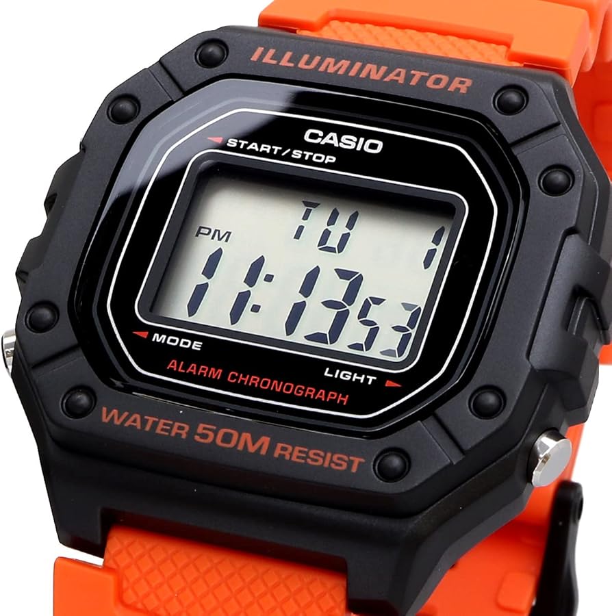 Amazon.co.jp: [カシオ] CASIO スタンダード デジタル 腕時計 W-218H