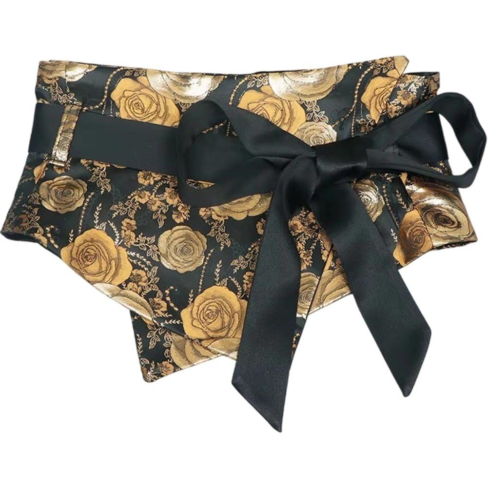 ★新品未使用 shiki コルセットベルト 黒金模様 a0401 Amazon.co.jp: Toivexa コルセットベルト ウエストバンド 刺繍 ワイド