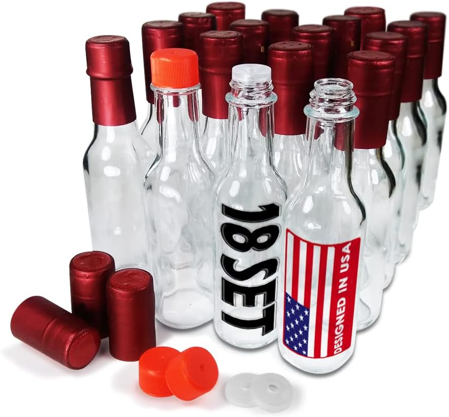 Hot Sauce Woozy Bottles Empty 5 Oz 18 Complete Sets of