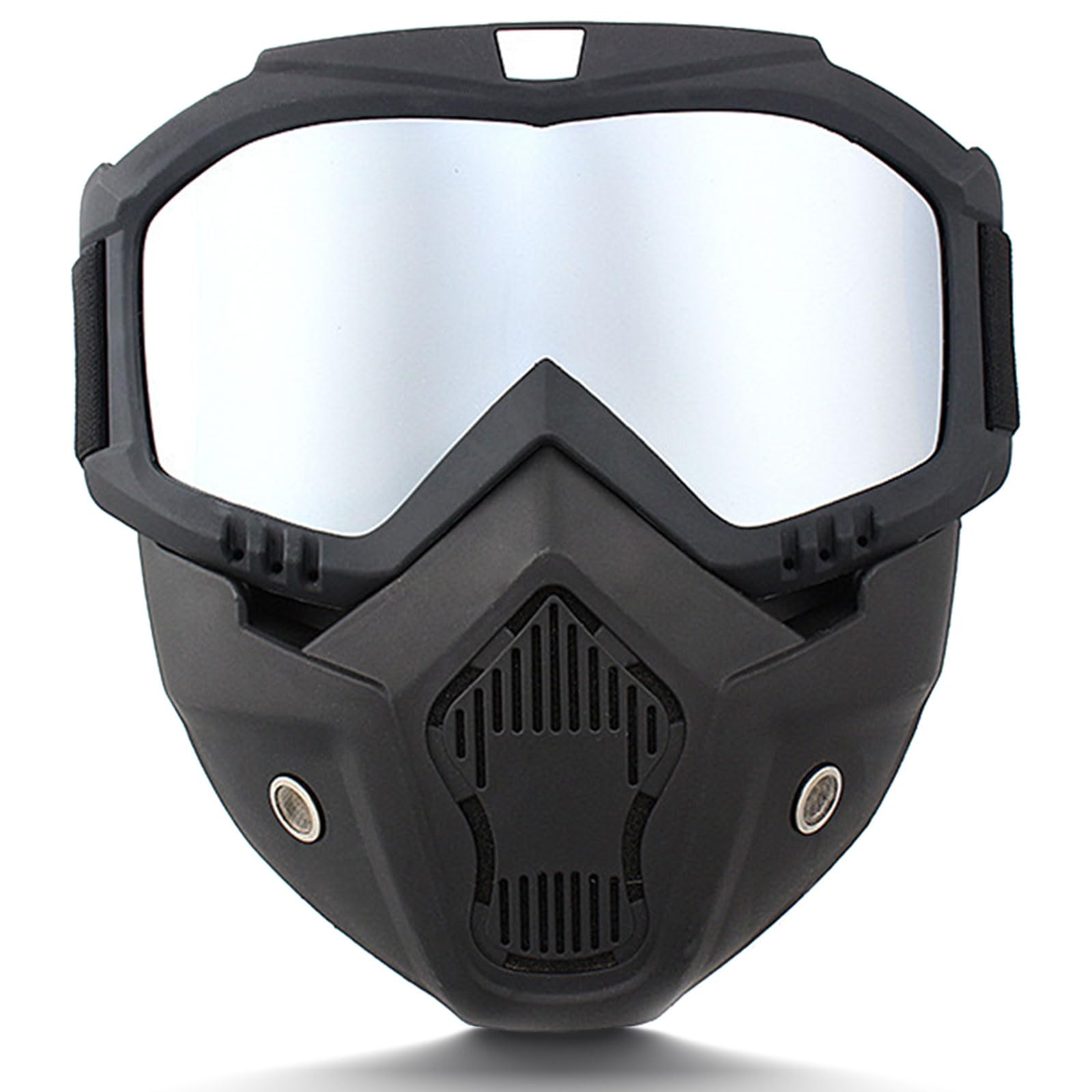 Motorradbrille für Brillenträger, Motorradhelm Reitbrille Winddicht Nebelfest Abnehmbare Staubschutz Motorcycle Maske für Radsport, Geländerennen