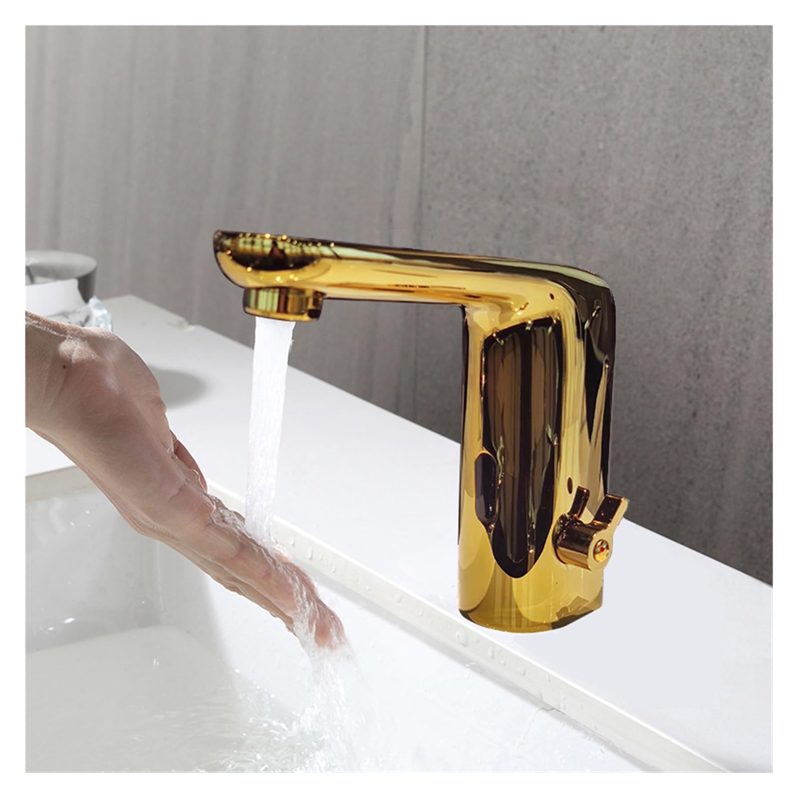 Grifo de lavabo inteligente automático para baño doméstico con selector de agua templada 6V