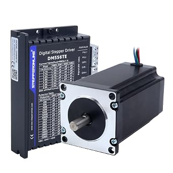 STEPPERONLINE 1 Axis Stepper CNC Kit 3.00Nm424.83oz.in 8mm Diameter 5.0A 100mm Length Nema 23 Stepper Motor & Driver 1.8-5.6A 24-50VDC DM556TE
