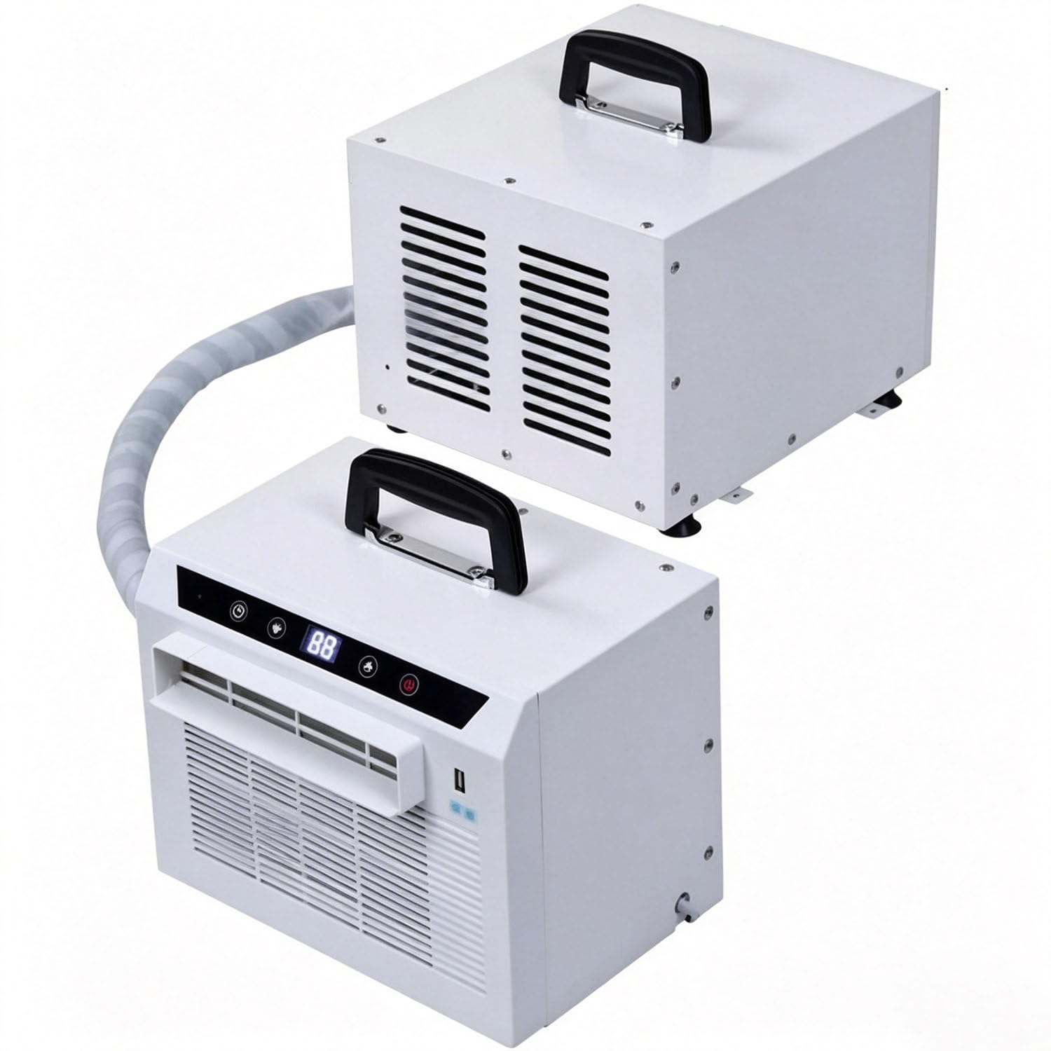 GLBMXDD Split System Air Conditioner 3000 BTU,Mobile Split Air Conditioner with Touch Panel and Remote Control, 24H Timer, Top Handle Design,No Assembly Required 1.5-meterconnectingpipe