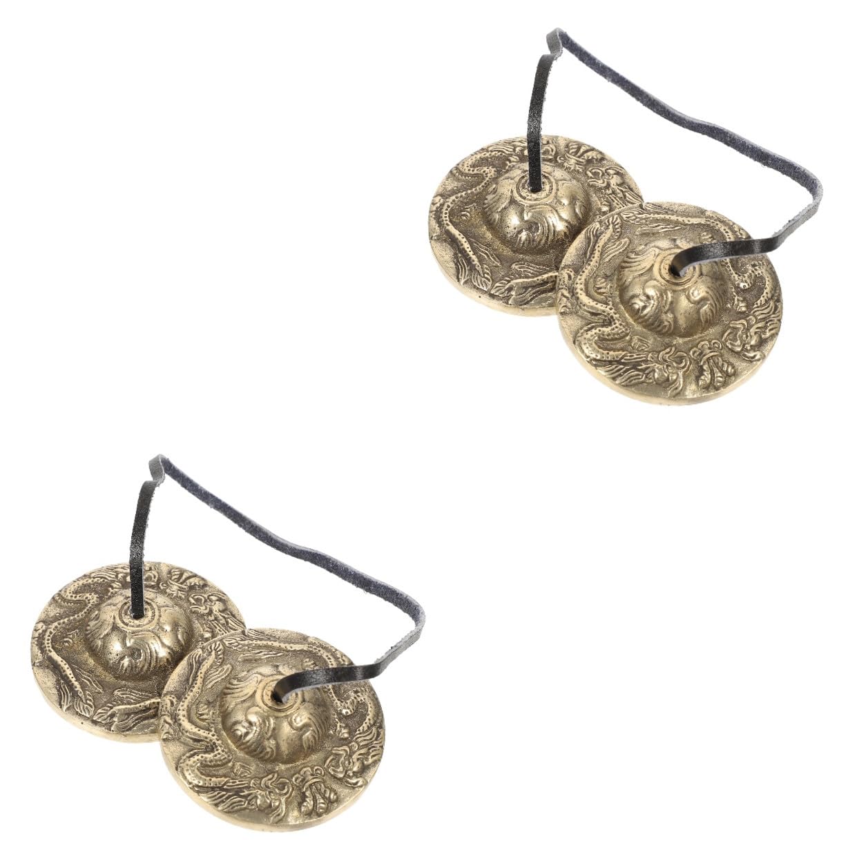 Abaodam 2pièces à Main Pour Et Yoga Cloche Tibétaine Tingsha Apaisant Pour Rituels Spirituels Et