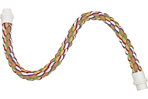 34" Rope Perch for Parrots - Flex Rope (Large) - Bendable Fun...
